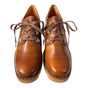 Pikolinos Viella W6D Cuero Leather Lug Sole Heels - Size 38